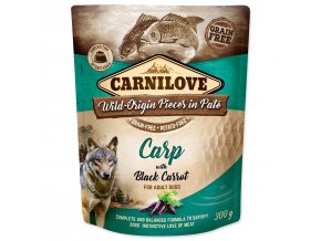 Kapsička Carnilove Dog Pouch kapr s černou mrkví, paté 300g