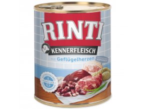 Konzerva Rinti Kennerfleisch Adult drůbeží srdce 800g