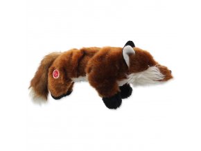 Hračka Dog Fantasy Plush liška pískací černé tlapky 45cm