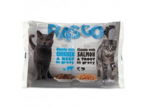 Kapsičky RASCO Cat s lososem a pstruhem / s kuřecím a hovězím multipack