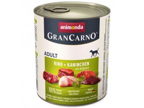 Konzerva Animonda Gran Carno Adult hovězí a králík s bylinkami 800g