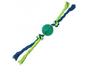 Hračka Dog Fantasy DENTAL MINT míček s provazem zelený 5x22cm