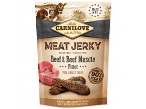 Pochoutka Carnilove Jerky hovězí se svalovinou, plátky 100g