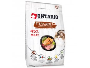 Krmivo Ontario Cat Sterilised 7+0,4kg