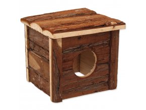 Domek Small Animals dřevěný s kůrou 15,5x15,5x14cm