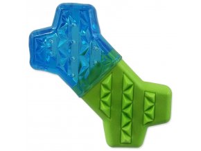 Hračka Dog Fantasy Kost chladící zeleno-modrá 13,5x7,4x3,8cm
