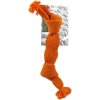 Hračka Dog Fantasy uzel pískací oranžový 2 knoty 35cm