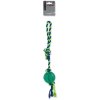 Hračka Dog Fantasy DENTAL MINT máček házecí s provazem smyčka zelený 7x50cm