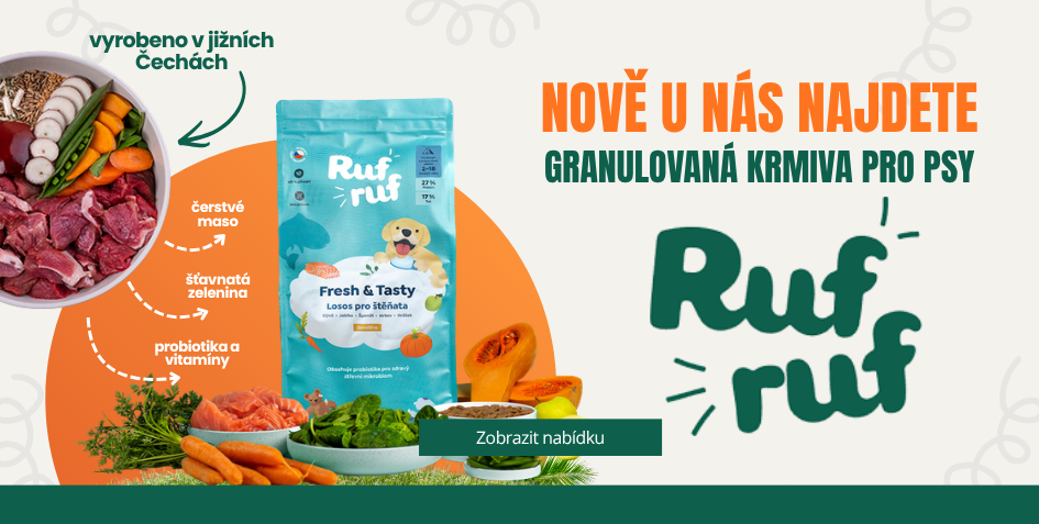 Krmivo Rufruf - nově v nabídce obchodů