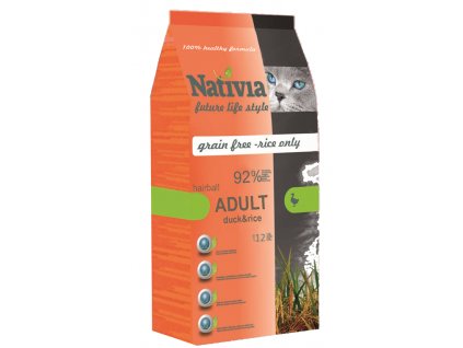 Nativia Adult Duck&Rice hairball (Varianta - původní 1,5 kg)