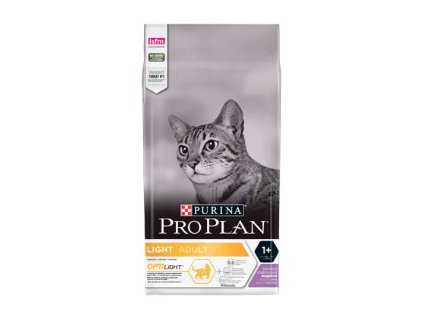 Pro Plan Cat Light Optilight - krůta (Varianta - původní 10 kg (v akci 4+1 zdarma vychází 1 balení na 1455,20 Kč*))