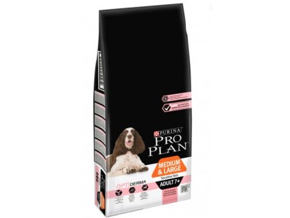 Pro Plan Adult Medium/Large 7+ Sensitive Skin Salmon (Varianta - původní 14 kg (v akci 4+1 zdarma vychází 1 balení na 1.423,20 Kč*))