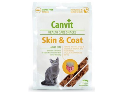 Canvit Snack Cat Skin & Coat (Varianta - původní 100 g)