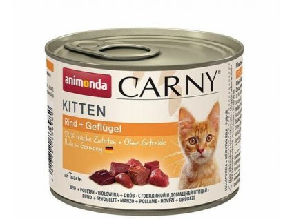 Carny Kitten - hovězí, telecí a kuřecí (Varianta - původní 200 g)