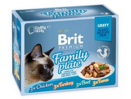 Brit Premium Cat Family Plate Gravy (Velikost/balení - popis 4 x 85 g)