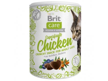 Brit Care Cat Snack Superfruits - kuřecí (Varianta - původní 100 g)