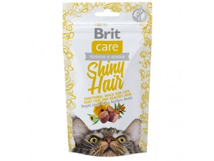 Brit Care Cat Snack Shiny Hair - s lososem (Varianta - původní 50 g)