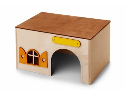 Domek dřevěný - Kvádr, pro morčata (Varianta - původní 23x15x13 cm)