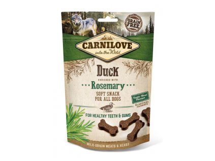 Carnilove Dog Soft Snack - Duck with Rosemary (Kachna a rozmarýn) (Varianta - původní 200 g)