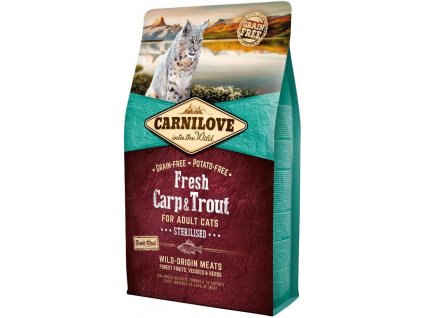 Carnilove Fresh Carp & Trout Sterilised Adult (kapr a pstruh) (Varianta - původní 6 kg)