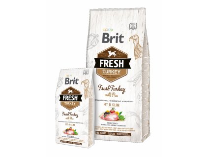 Brit Fresh Turkey with Pea Adult Fit & Slim (Varianta - původní 2,5 kg)