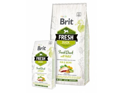 Brit Fresh Duck with Millet Adult Run & Work (Varianta - původní 2,5 kg)