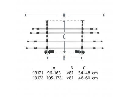 Mříž do zavazadlového prostoru - 3 díly (Varianta - původní 1 ks)