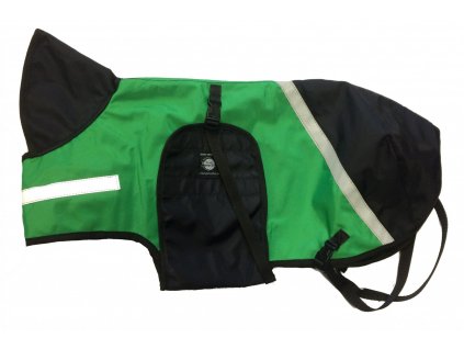 Zimní zateplená vesta s límcem Zero - zeleno-černá (Varianta - původní 60 cm)