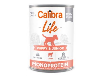Calibra Dog Life konz. Puppy&Junior Lamb&rice (Varianta - původní 400 g)