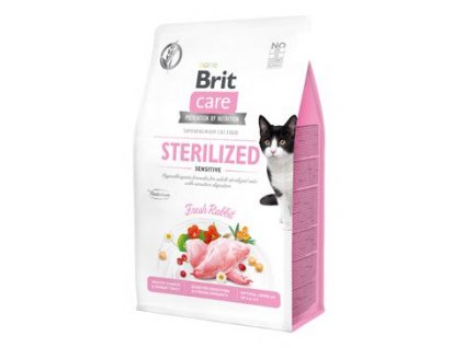 Brit Care Cat Grain-Free STERILIZED SENSITIVE (Varianta - původní 7 kg (v akci 5+1 zdarma vychází 1 balení na 890,83 Kč ))