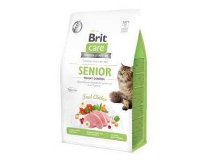 Brit Care Cat Grain-Free SENIOR AND WEIGHT CONTROL (Varianta - původní 7 kg (v akci 5+1 zdarma vychází 1 balení na 774,17 Kč ))