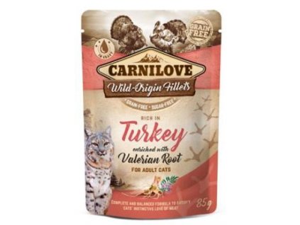 Carnilove Cat kapsa Turkey Enriched & Valerian 85g (Varianta - původní 1 ks)