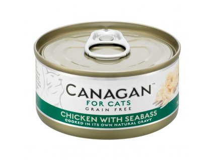 Canagan Cat konzerva - kuře a mořský vlk (Varianta - původní 75 g)