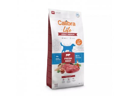 3072 calibra dog life adult medium fresh beef 12kg