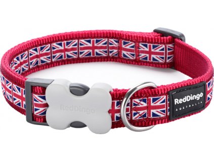 Obojek Red Dingo - Union Jack