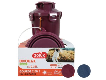 Láhev 2v1 + 2x cestovní sklapovací miska 350 ml