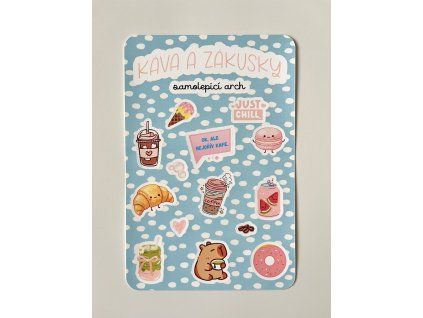Samolepky arch - káva a zákusky