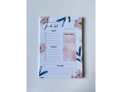 To Do list - květinový