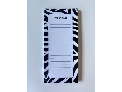 Poznámkový blok - zebra