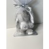 Přívěsek na přání - šedý králíček