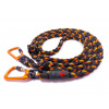 Vodítko paracord 220 cm přepínací HARVEY BLACK oranžové  pro psy do cca 100 kg | duralové šroubovací oranžové karabiny