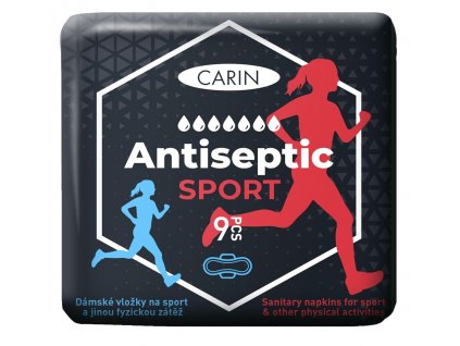 207 sportovni antisepticke vlozky carin antiseptic sport 9 ks