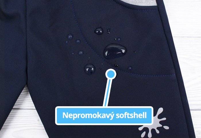 Nepromokavý tmavě modrý softshell