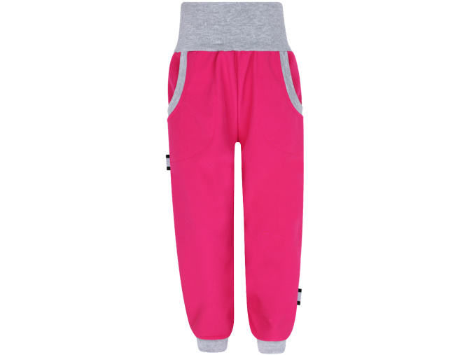 Dívčí zateplené malinové sofshellové kalhoty