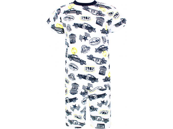 Dětské pyžamo s krátkým rukávem závodní auta