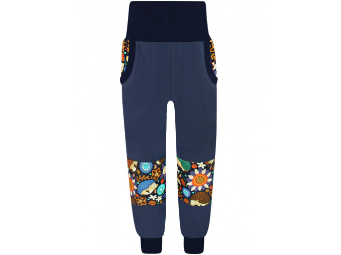 SLIM dětské tepláky s dvojitými koleny - Ježci  JEŽCI