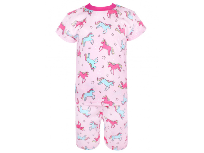 Dětské pyžamo s krátkým rukávem jednorožci