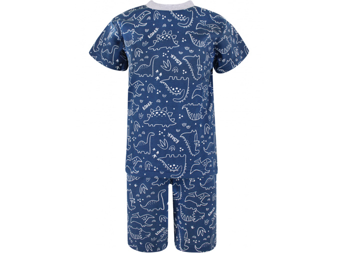 Chlapecké pyžamo s dlouhým rukávem Dinosauři na modré