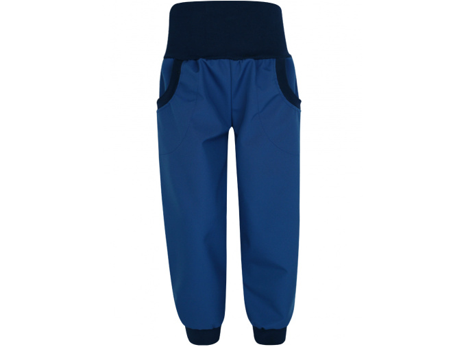 Dětské tmavě modré letní softshellové kalhoty
