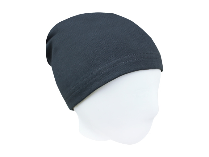 Dětská jarní podzimní tmavě šedá čepice